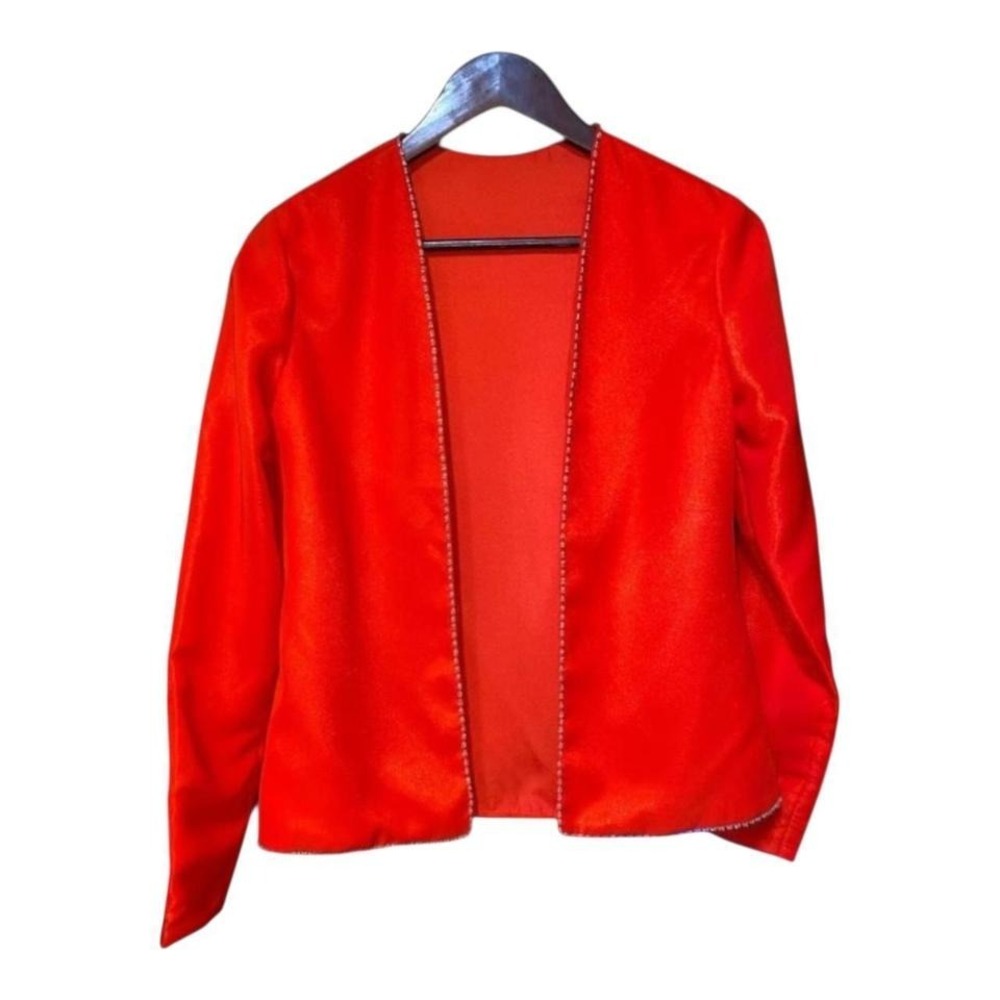Holiday Christmas Valentines Day Long Red Dress with jacket. Size XXS - Picture 6 of 7